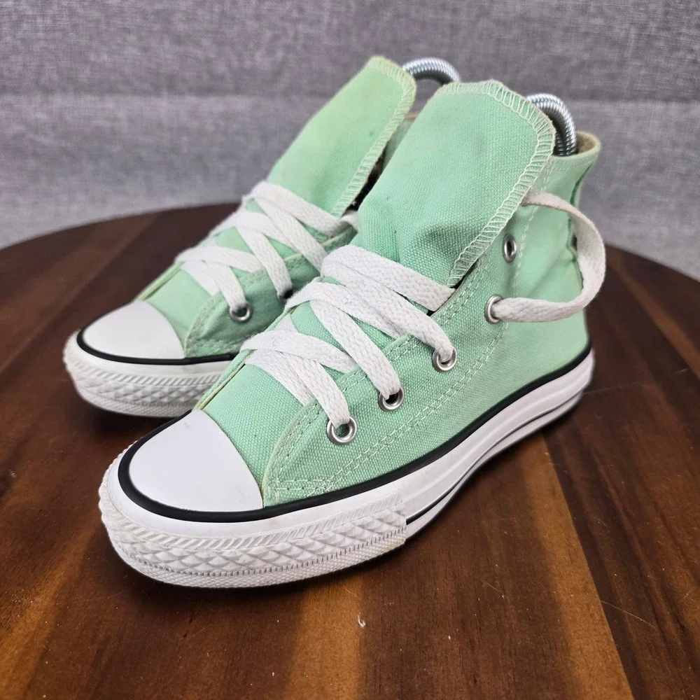 Converse Chuck Taylor All Star Kids Mint Green High Top Sneakers 342367F Size 13
